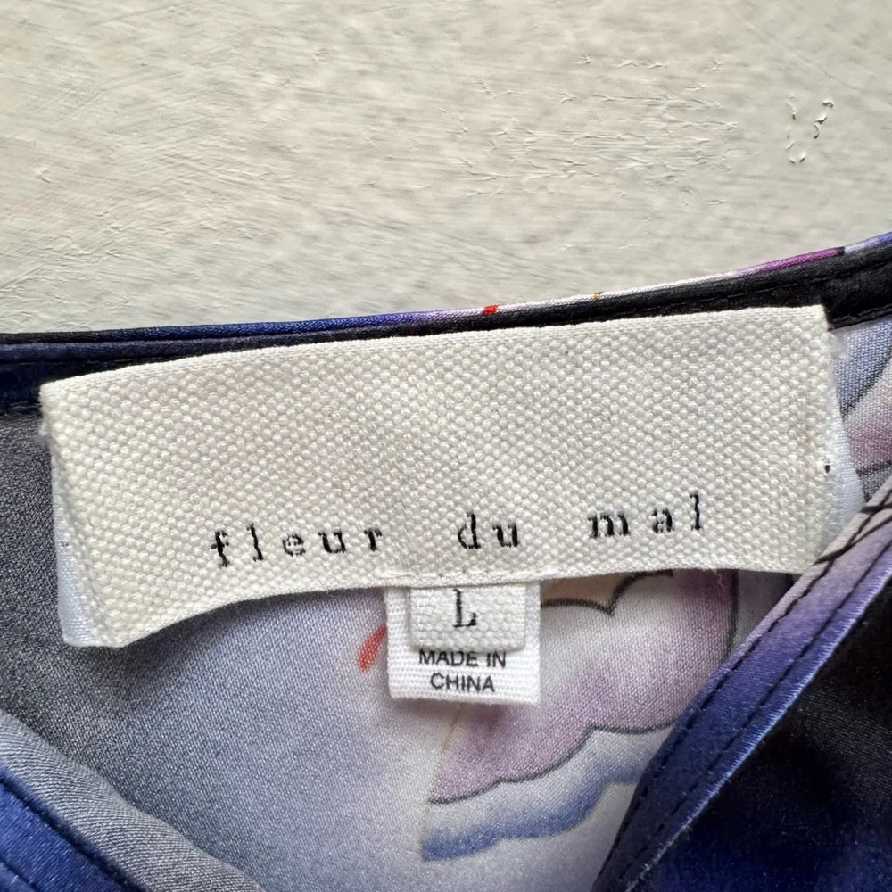 Fleur Du Mal Butterfly Silk Slip Dress